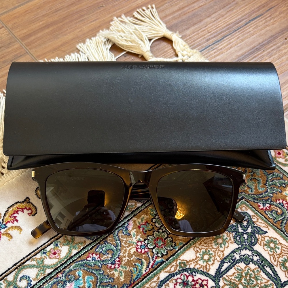 Black Leather Sunglasses Case